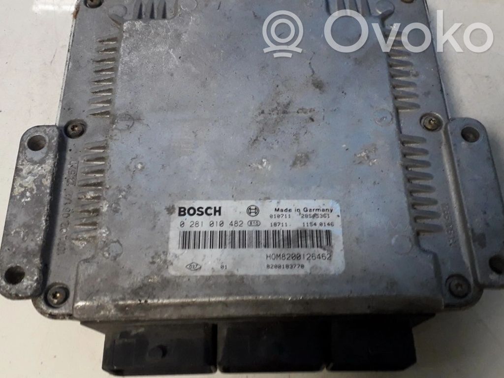 Unidad de control/módulo del motor   0281010482,HOM8200126462,0281010482,H0M8200126462,HOM8200126462