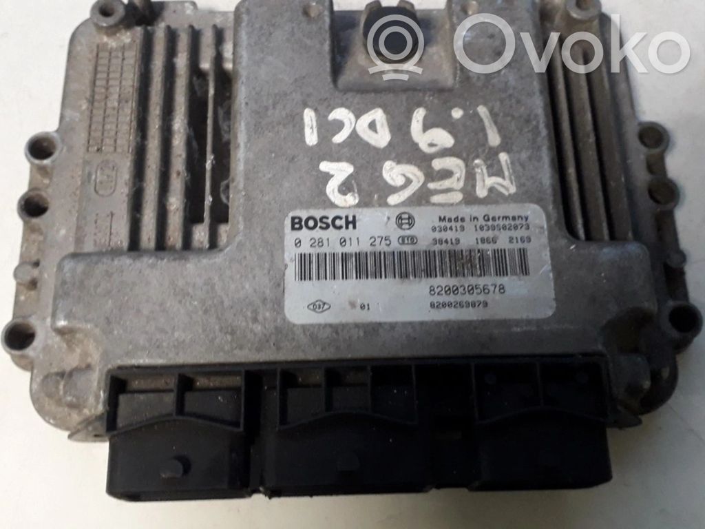 Unidad de control/módulo del motor   8200305678,0281011275,0281011275,8200305678