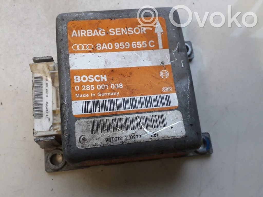 Airbagsteuergerät   8A0959655C,0285001038,0285001038,8A0959655C