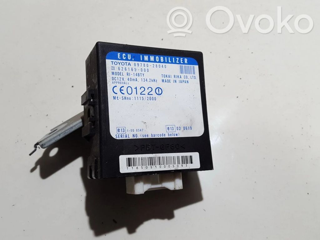 Toyota Previa (XR30, XR40) II Unitate/modul comandă imobilizator 