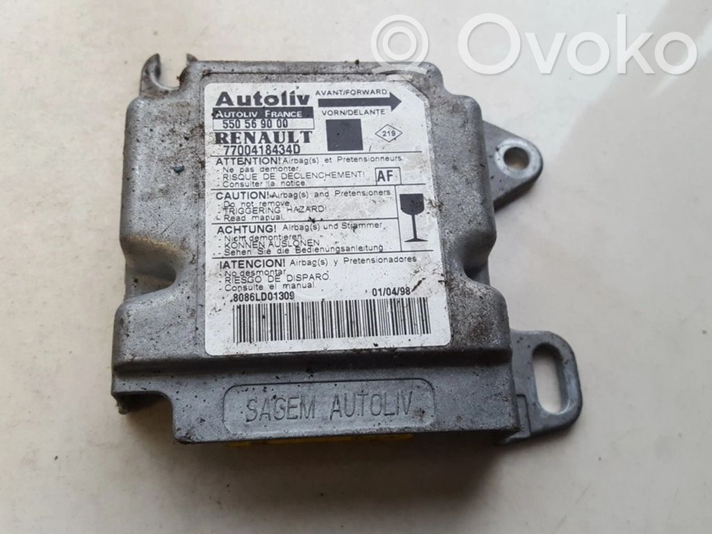 Centralina/modulo airbag   7700418434D,550569000,550569000,7700418434D