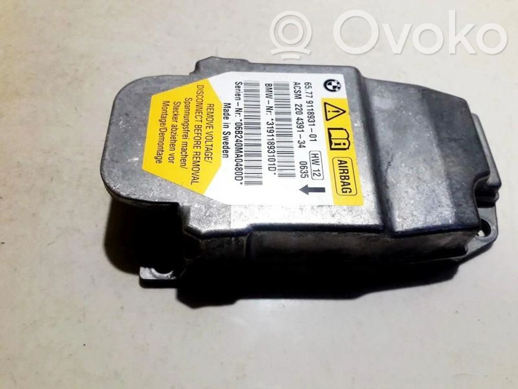 Unidad de control/módulo del Airbag   6577911893101,220439134,439134,6577911893101