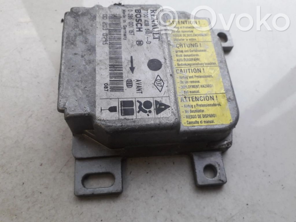 Centralina/modulo airbag   7700428310,0285001157,0285001157,7700428310