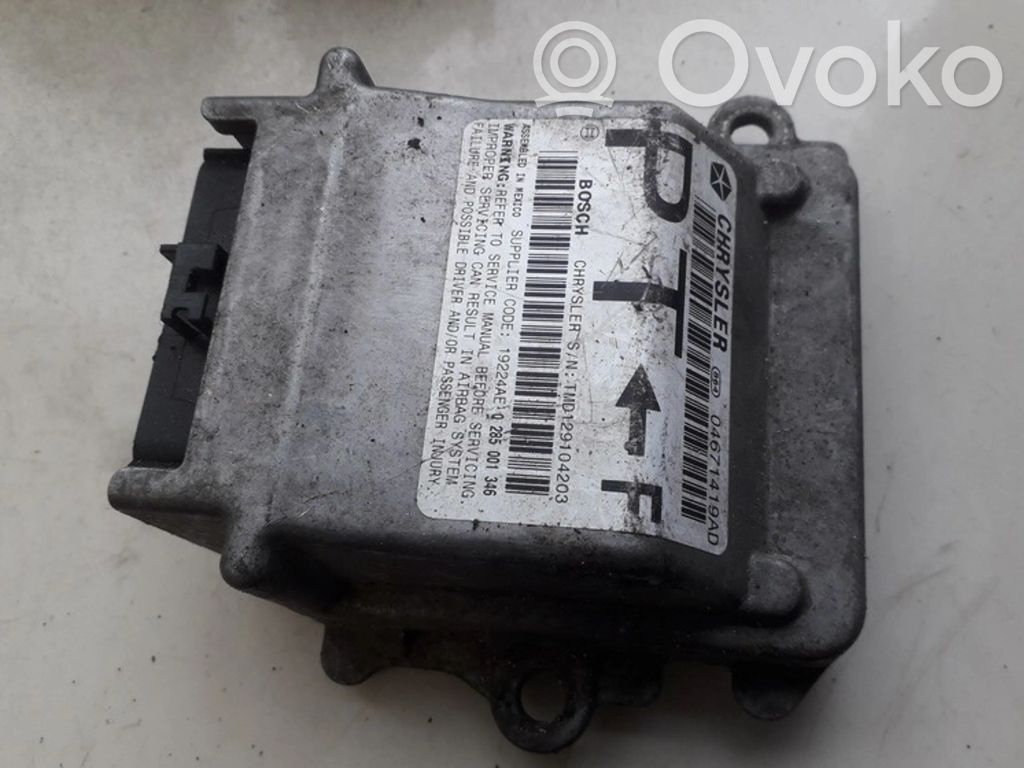 Unitate/modul de comandă airbaguri   04671419AD,0285001346,0285001346,04671419AD
