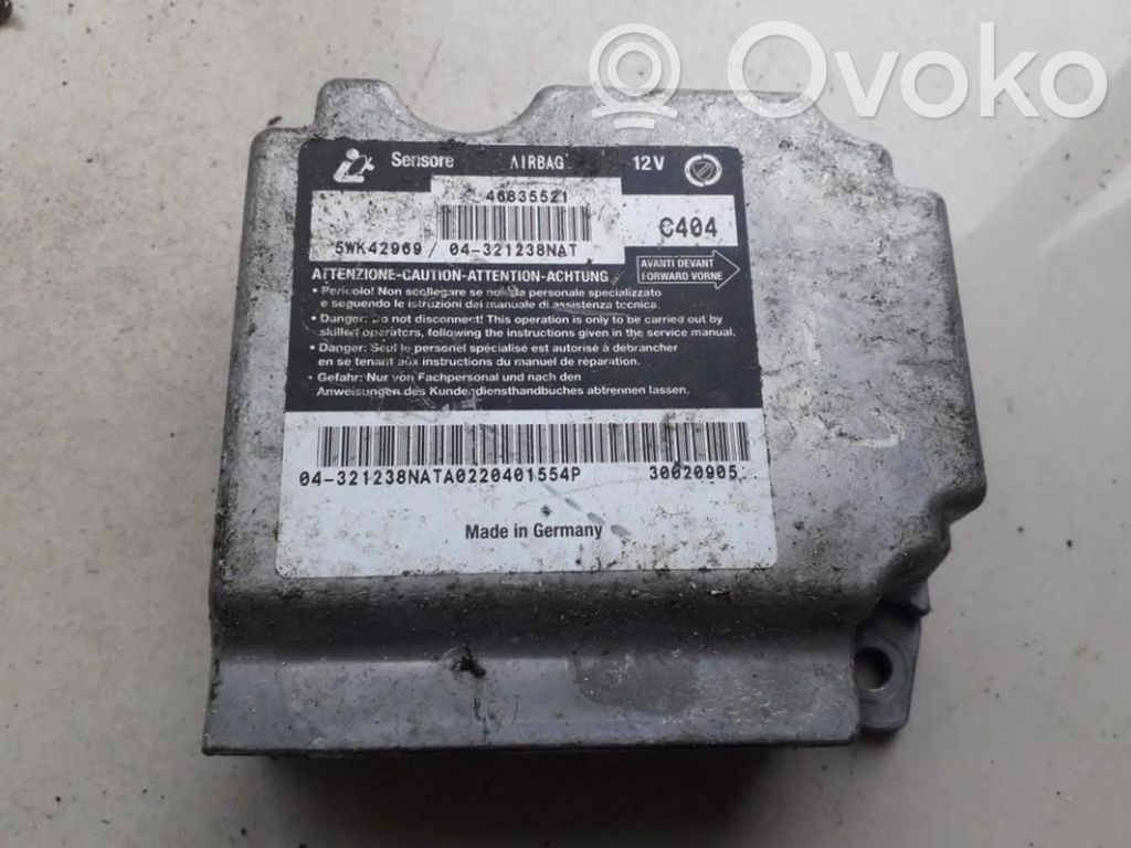 Centralina/modulo airbag   46835521,5WK42969,46835521,5WK42969