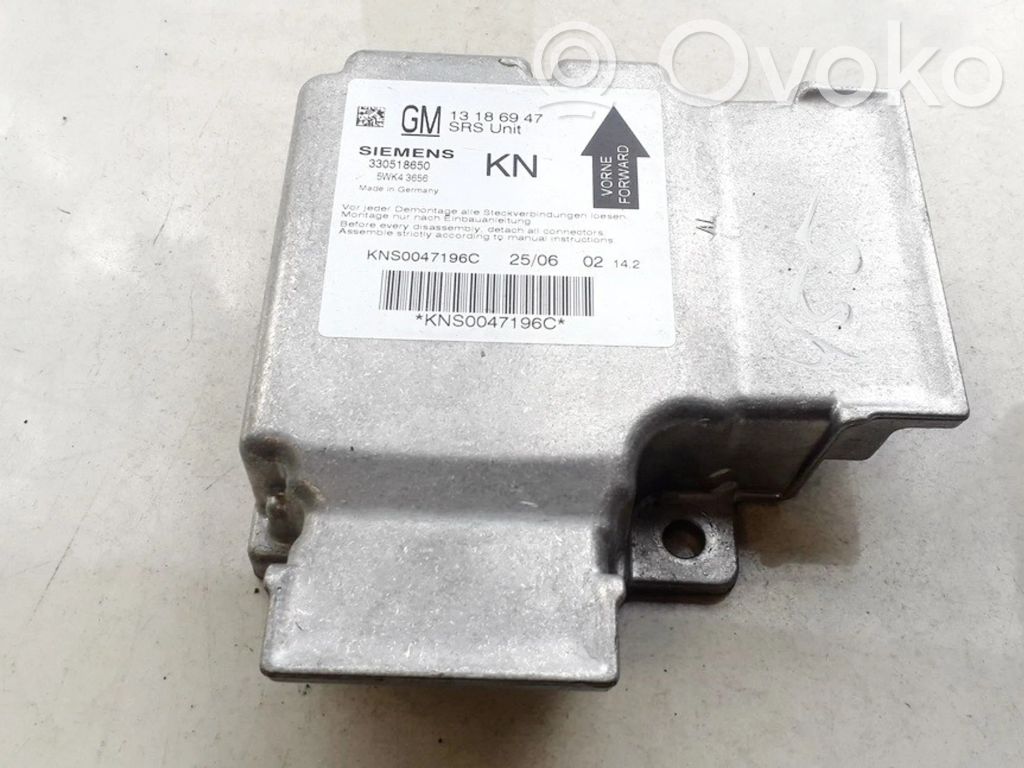 Centralina/modulo airbag   13186947,330518650,13186947,330518650