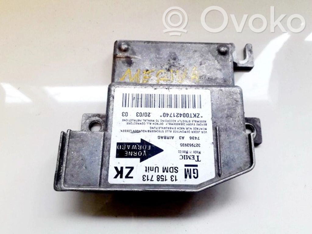 Opel Meriva A Centralina/modulo airbag
