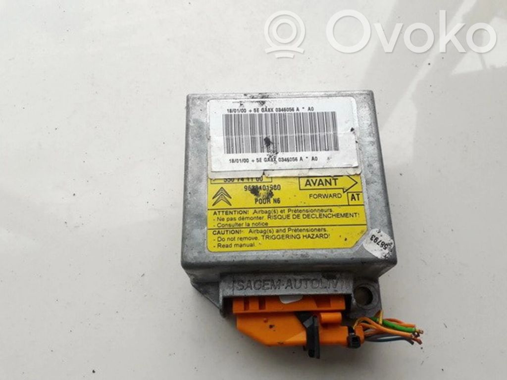 Unitate/modul de comandă airbaguri   9638101980,550741100,550741100,9638101980