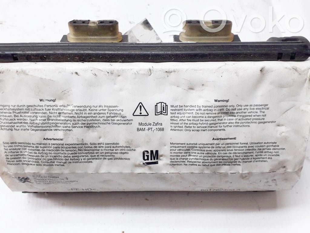 Opel Zafira B Airbag del passeggero
