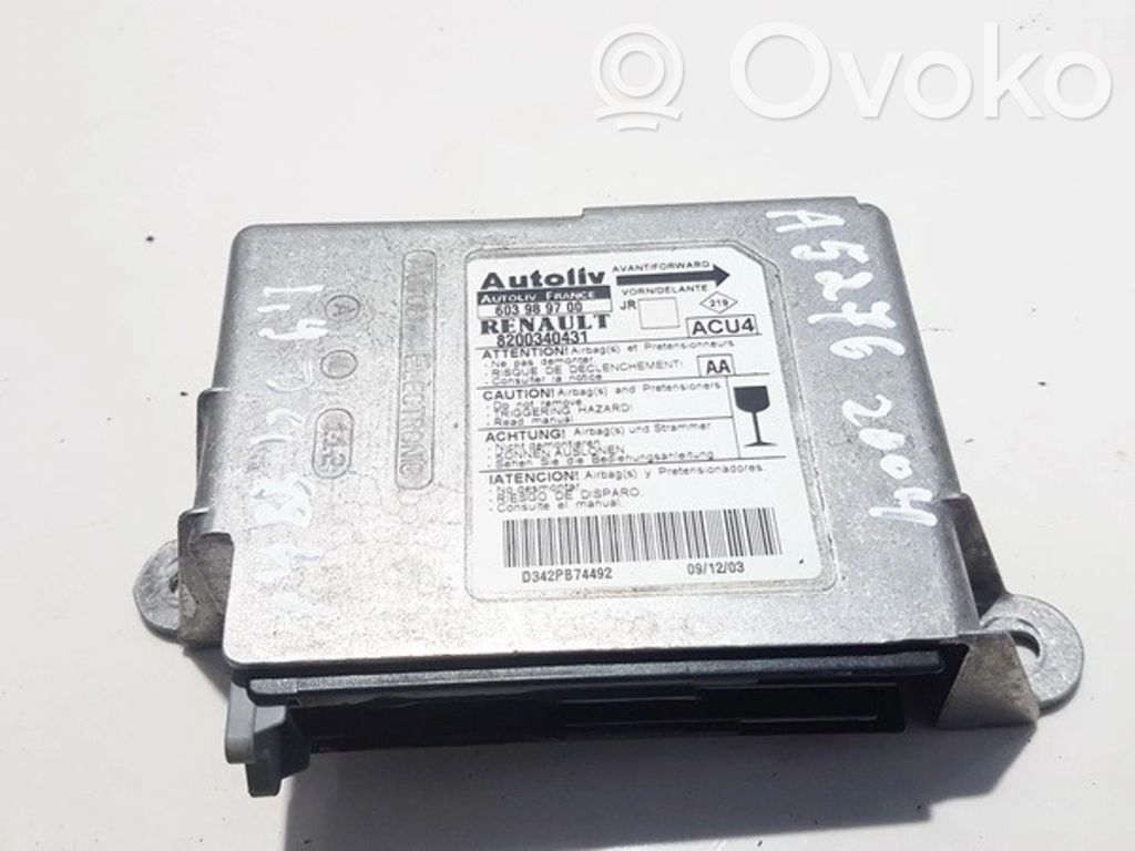 Renault Scenic II -  Grand scenic II Unitate/modul de comandă airbaguri 