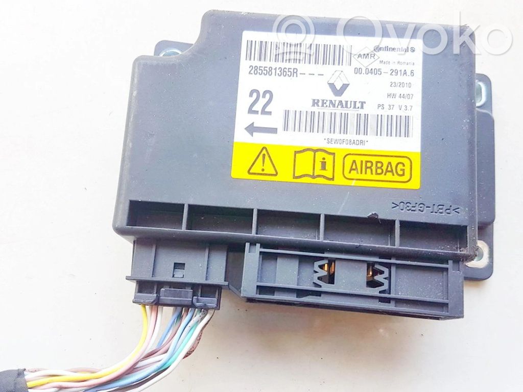 Centralina/modulo airbag   285581365R,000405291A6,000405291A6,285581365R