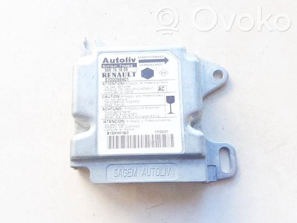 Renault Kangoo I Centralina/modulo airbag