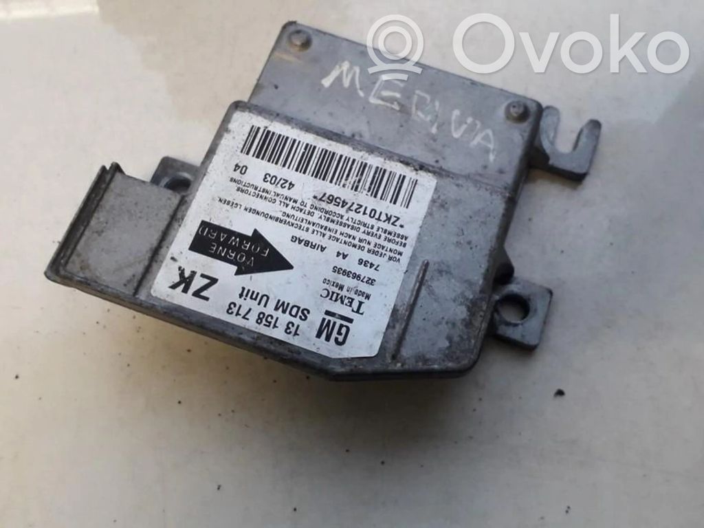 Opel Meriva A Unitate/modul de comandă airbaguri 