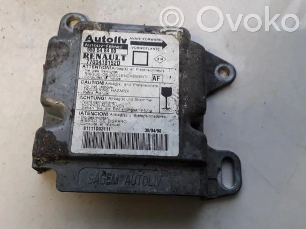 Unidad de control/módulo del Airbag   7700418152D,550548400,550548400,7700418152D