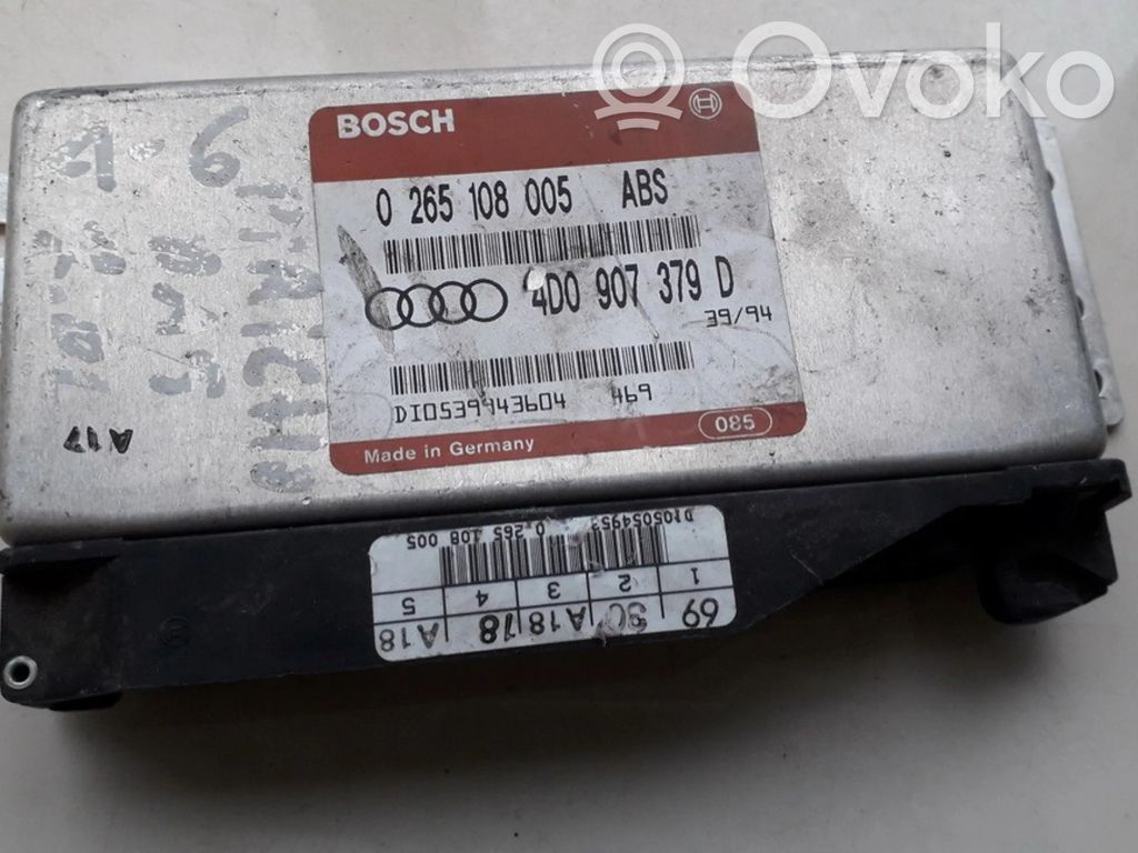 Unidad de control/módulo del ABS   4D0907379D,0265108005,0265108005,4D0907379D