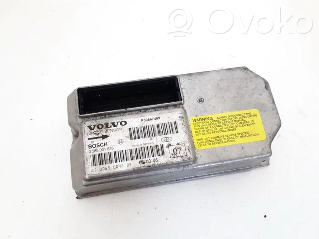 Unidad de control/módulo del Airbag   P30667469,0285001655,0285001655,P30667469