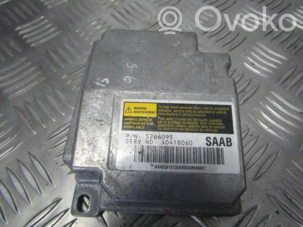 Saab 9-5 Centralina/modulo airbag 