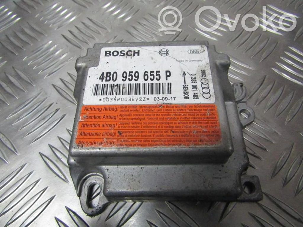 Centralina/modulo airbag   4B0959655P,0285001485,0285001485,4B0959655P