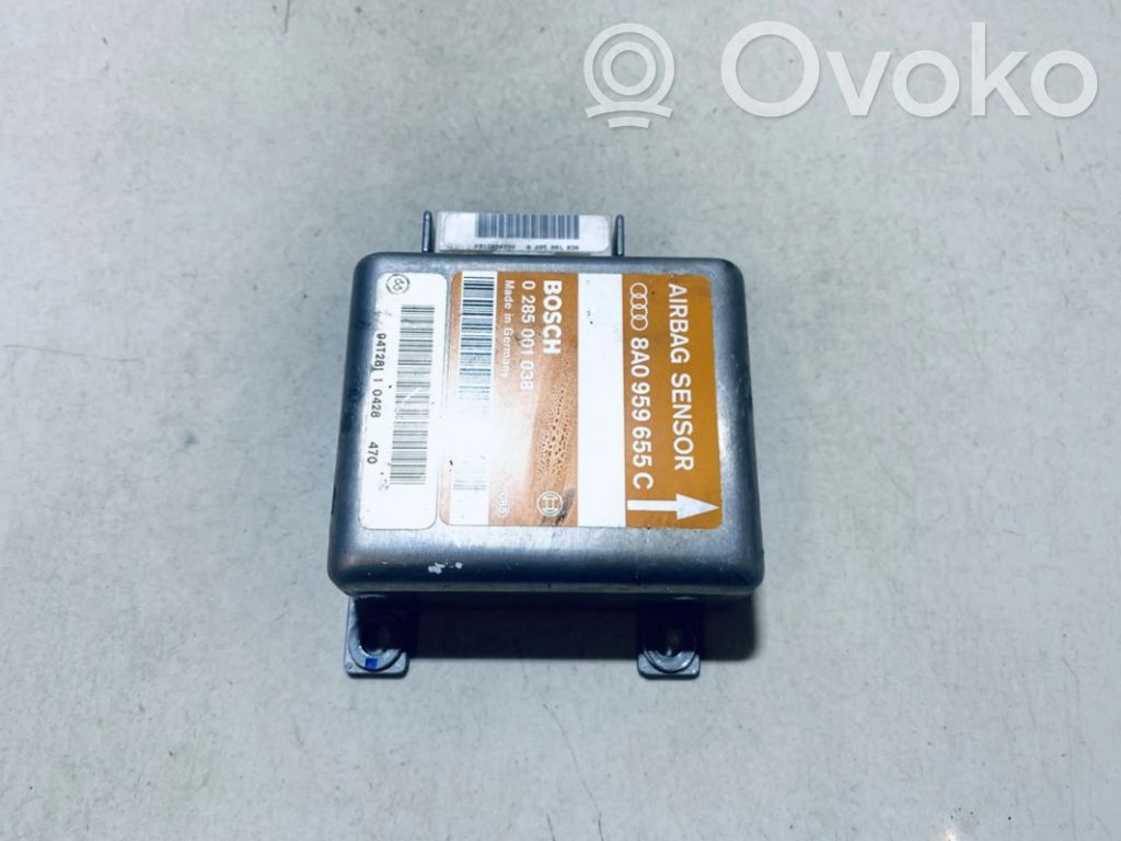 Sterownik / Moduł Airbag   8A0959655C,0285001038,0285001038,8A0959655C,94T28110428470,KB12004388