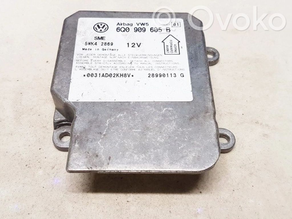 Unidad de control/módulo del Airbag   6Q0909605B,5WK42869,5WK42869,6Q0909605B
