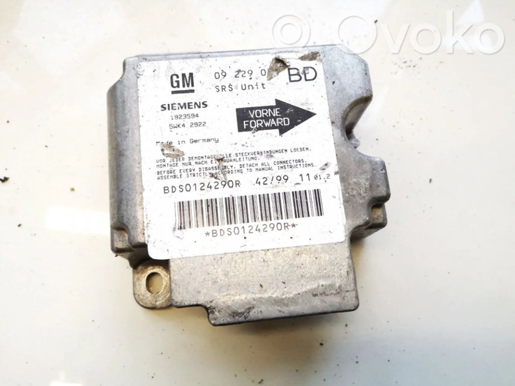 Opel Vectra B Module de contrôle airbag