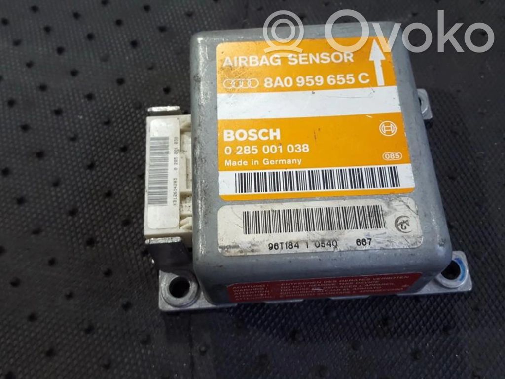 Module de contrôle airbag   8A0959655C,0285001038,0285001038,8A0959655C