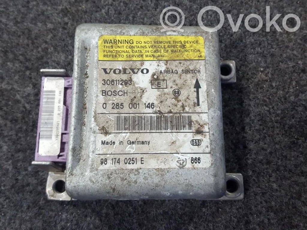 Volvo S40, V40 Centralina/modulo airbag 