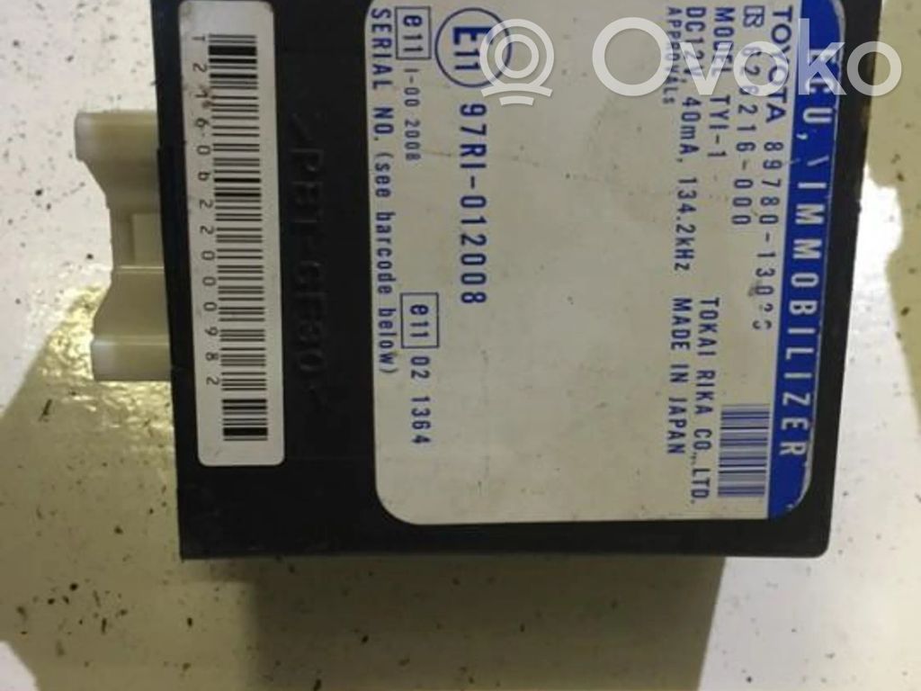 Toyota Corolla Verso E121 Unitate/modul comandă imobilizator 