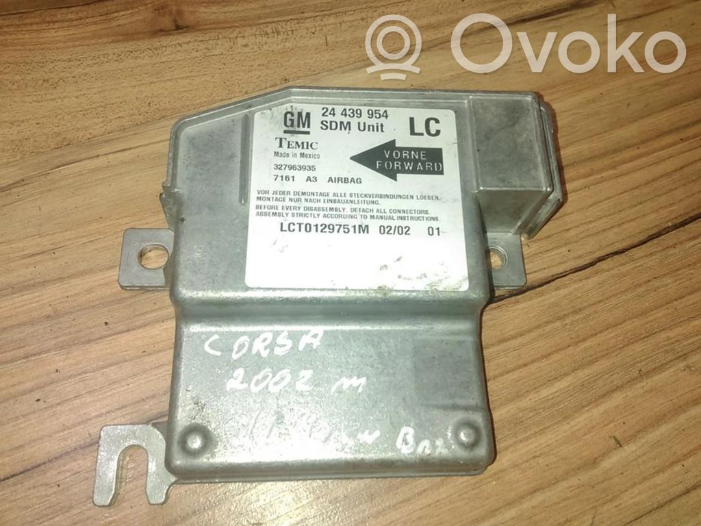 Centralina/modulo airbag   24439954,24439954,327963935,LCT0129751M