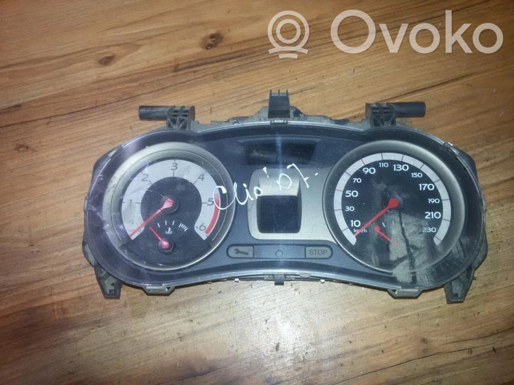 Renault Clio III Geschwindigkeitsmesser Cockpit 