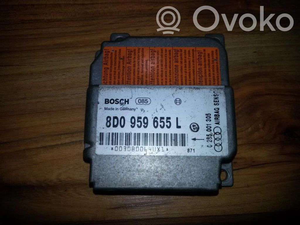 Unidad de control/módulo del Airbag   8D0959655L,0285001305,0285001305,8D0959655L