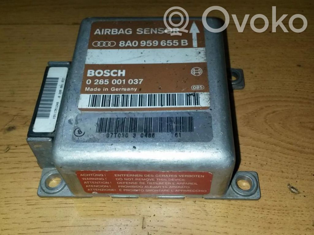 Turvatyynyn ohjainlaite/moduuli   8A0959655B,0285001037,0285001037,8A0959655B