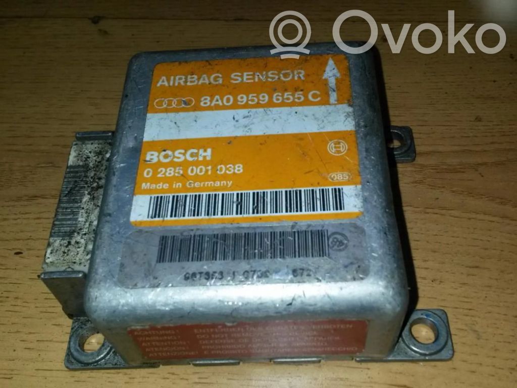Module de contrôle airbag   8A0959655C,0285001038,0285001038,8A0959655C