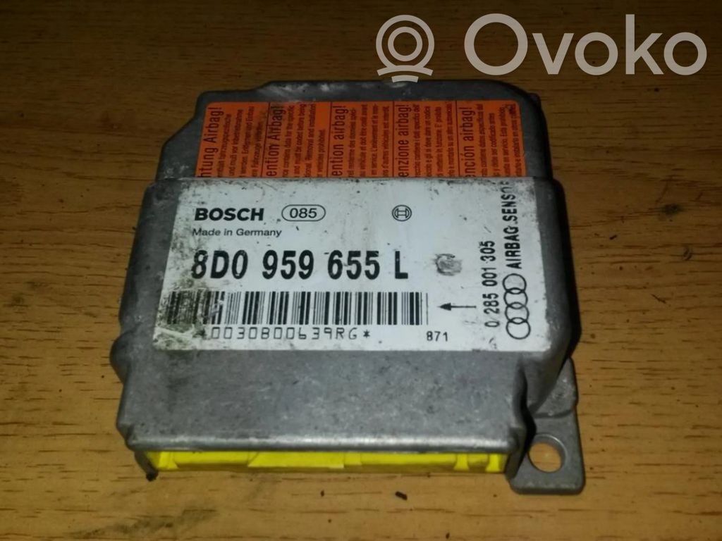 Unitate/modul de comandă airbaguri   8D0959655L,0285001305,0285001305,8D0959655L