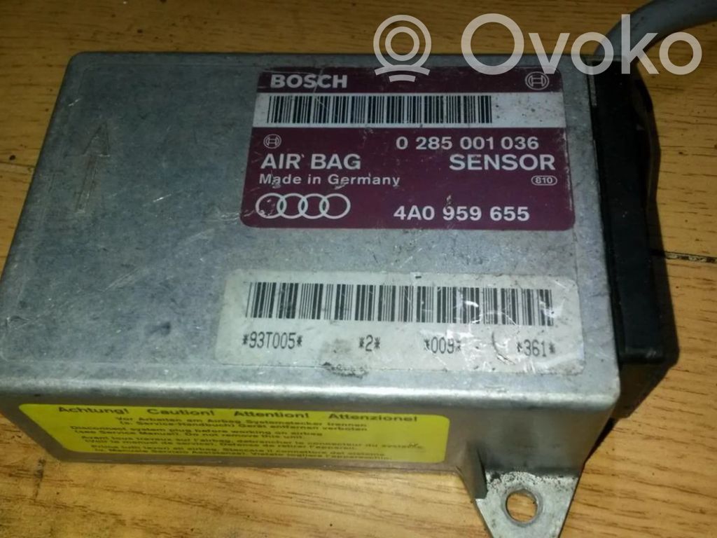 Centralina/modulo airbag   0285001036,4A0959655,0285001036,4A0959655
