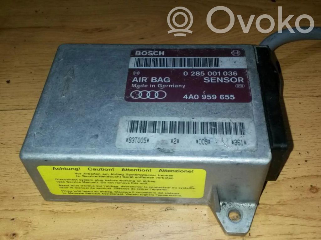 Unidad de control/módulo del Airbag   0285001036,4A0959655,0285001036,4A0959655