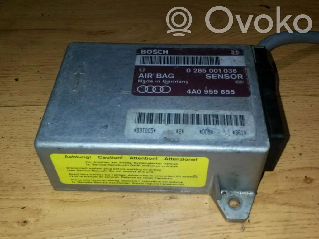 Centralina/modulo airbag   0285001036,4A0959655,0285001036,4A0959655