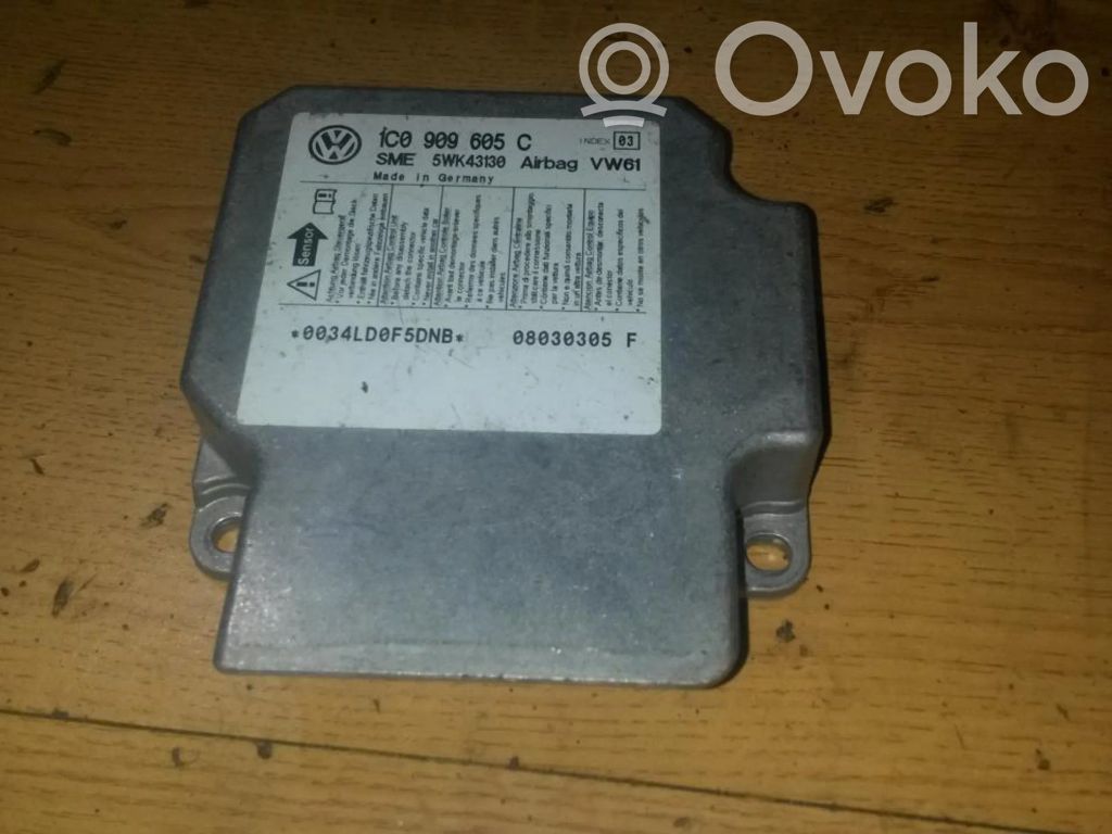 Centralina/modulo airbag   1C0909605C,5WK43130,1C0909605C,5WK43130