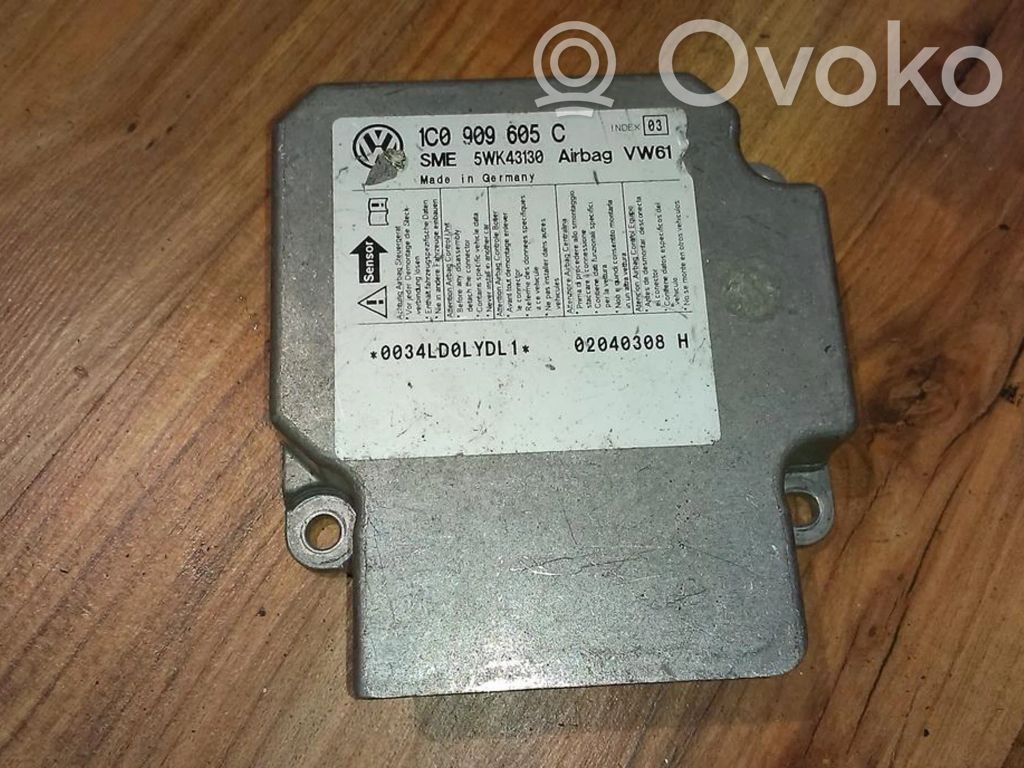 Centralina/modulo airbag   1C0909605C,5WK43130,1C0909605C,5WK43130