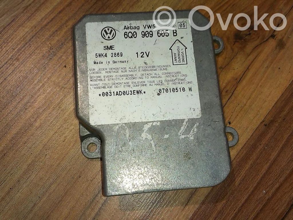 Unidad de control/módulo del Airbag   6Q0909605B,5WK42869,5WK42869,6Q0909605B