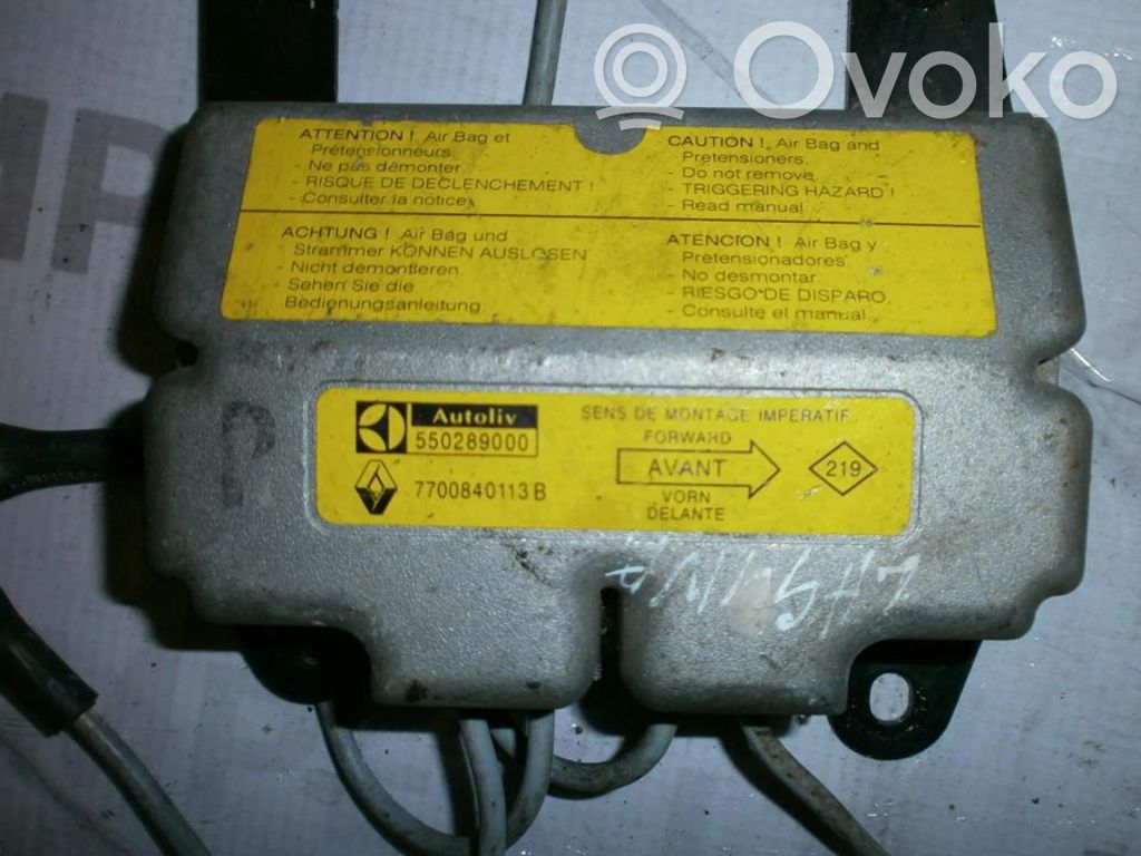 Renault Laguna I Sterownik / Moduł Airbag 