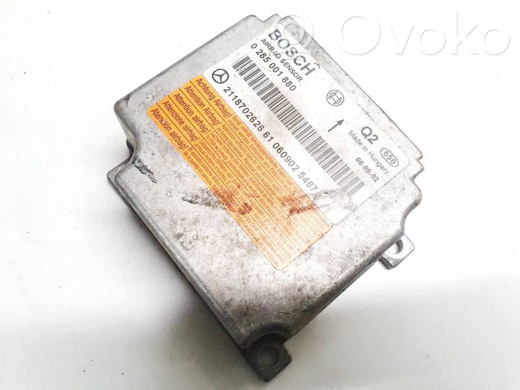 Unidad de control/módulo del Airbag   0285001880,2118702626,0285001880,2118702626