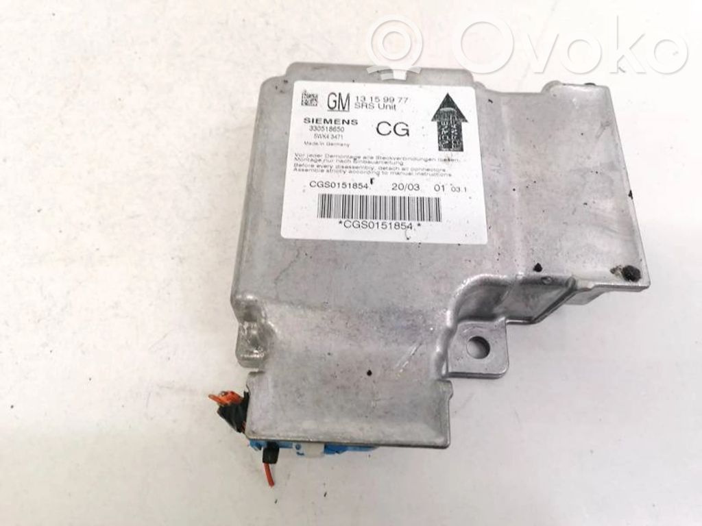 Opel Signum Centralina/modulo airbag 