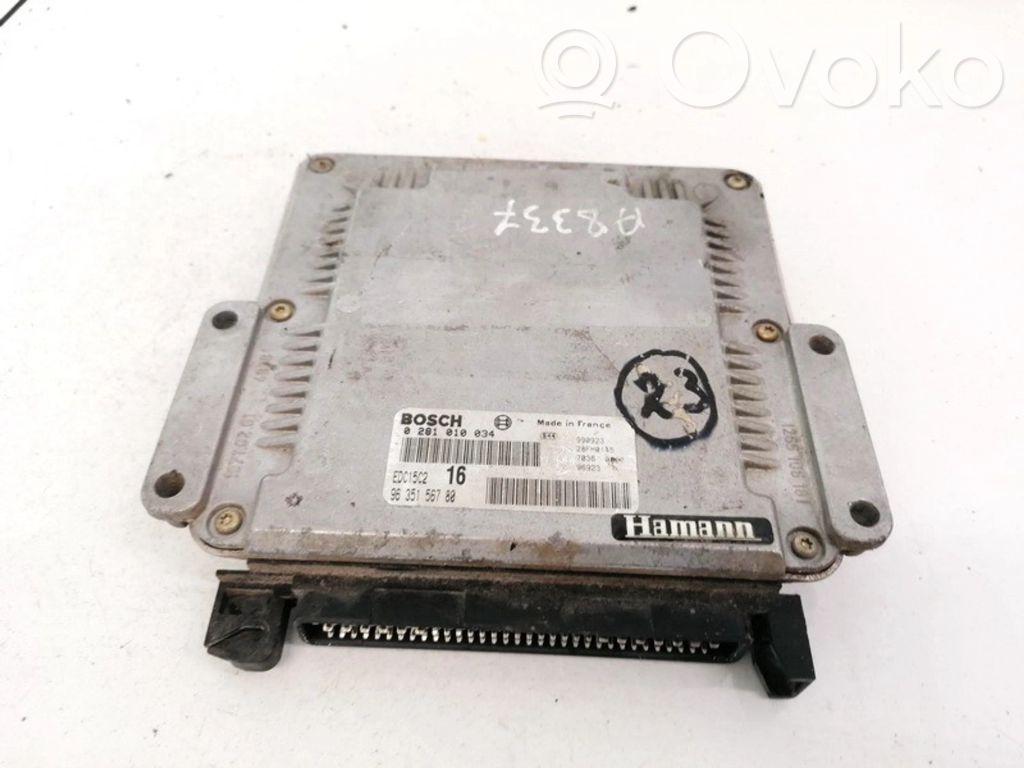 Engine control unit/module   9635156780,0281010034,0281010034,9635156780