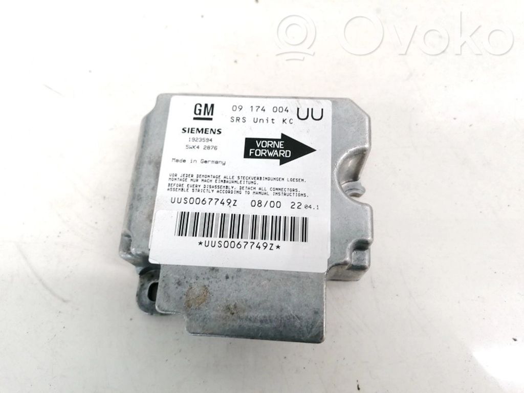 Opel Astra G Unitate/modul de comandă airbaguri 