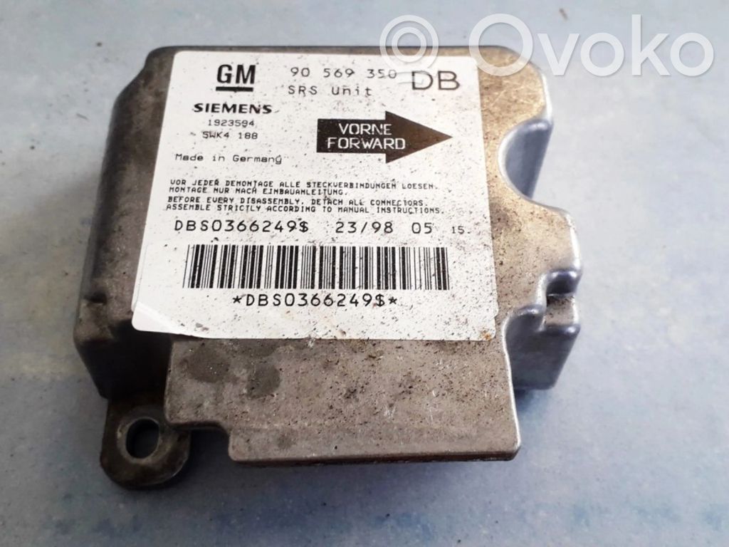 Centralina/modulo airbag   90569350,1923594,1923594,5WK4188,90569350