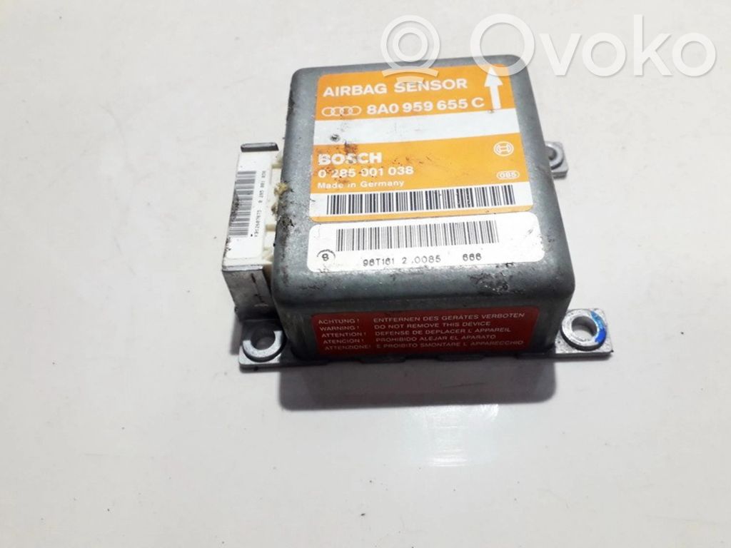 Module de contrôle airbag   8A0959655C,0285001038,0285001038,8A0959655C