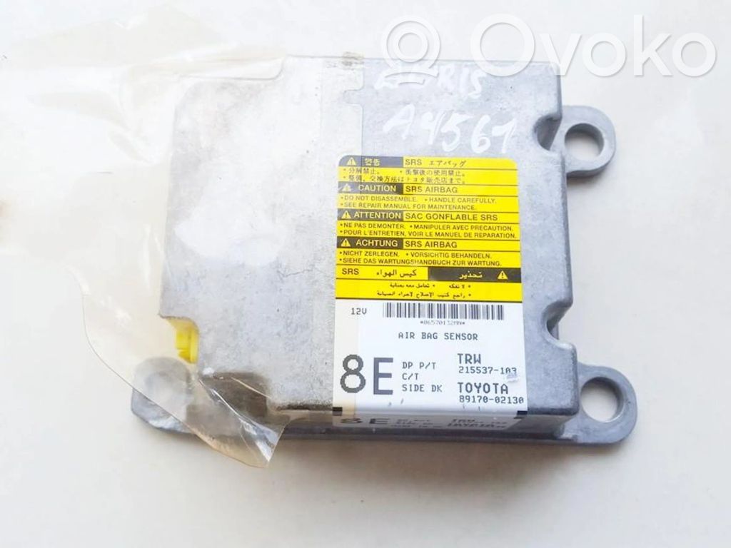 Toyota Auris 150 Module de contrôle airbag 