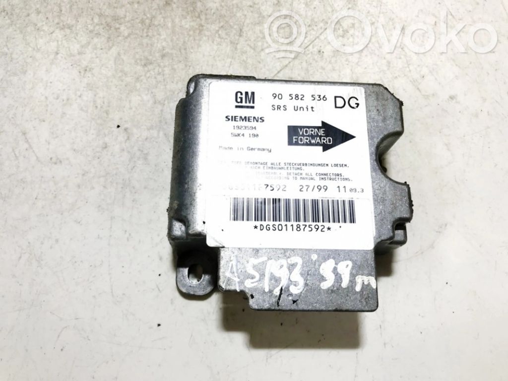 Unidad de control/módulo del Airbag   90582536,5WK4190,1923594,5WK4190,90582536