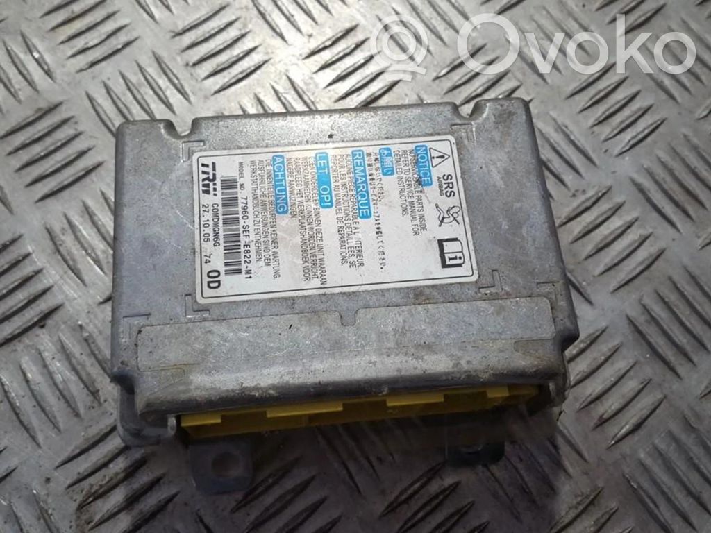 Centralina/modulo airbag   77960SEFE822M1,77960SEFE822M1,77960SEFE822M1,77960SEFE822M1